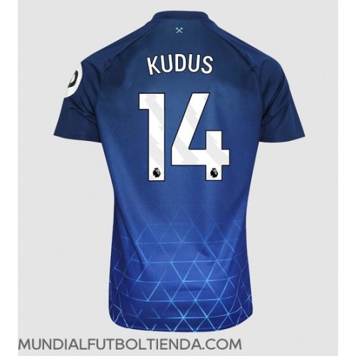 Camiseta West Ham United Mohammed Kudus #14 Tercera Equipación Replica 2023-24 mangas cortas